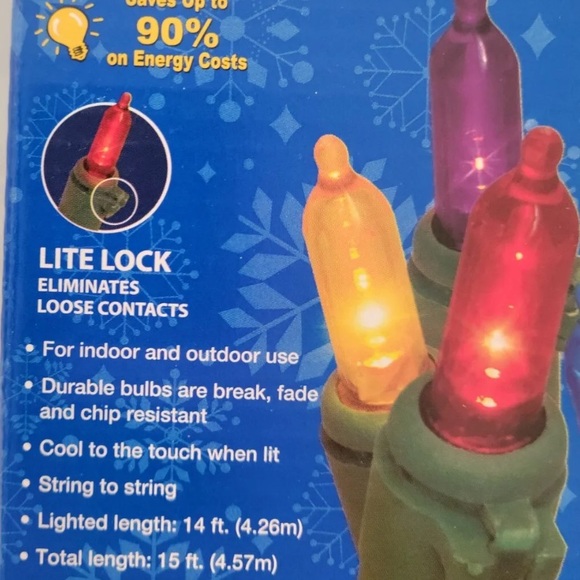 Lot of 2 Merry Brite 70 Ct Holiday LED Multicolor String Lights Green Wire - Picture 5 of 8